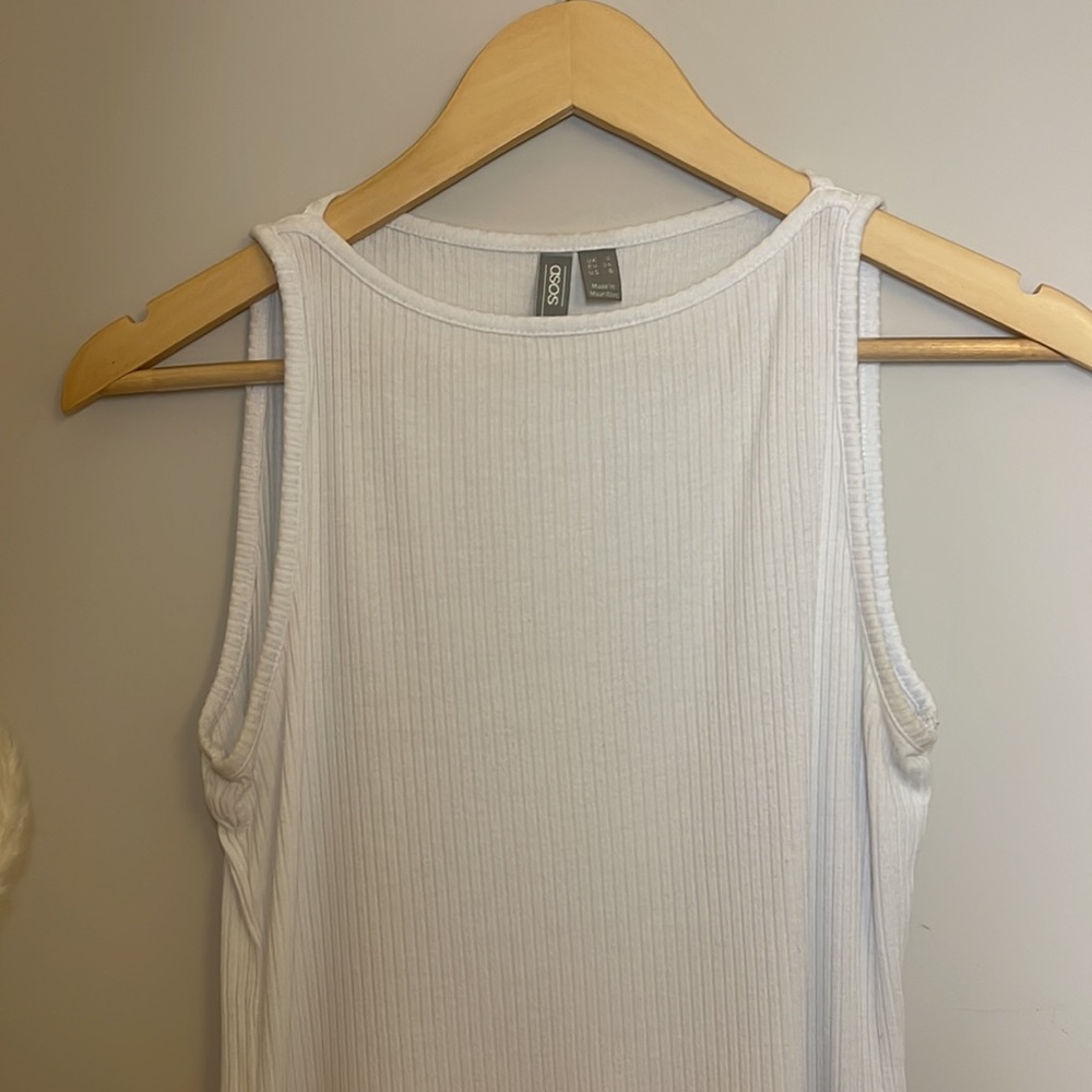 ASOS Ribbed Tank Top- White - Picture 4 of 4